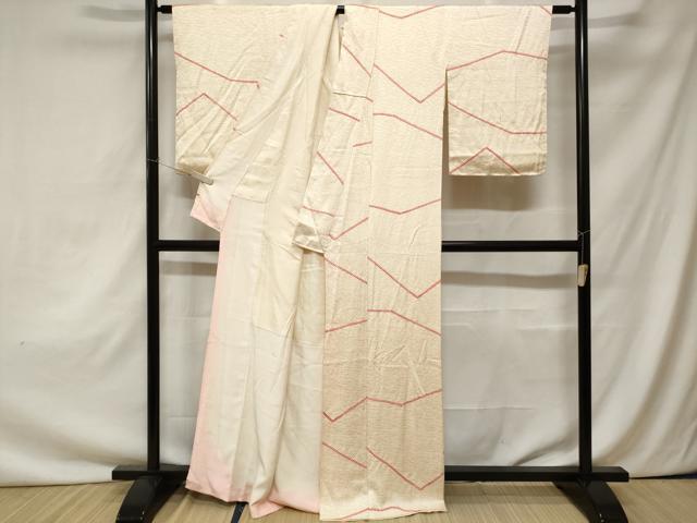 平和屋着物■上質な小紋　絞り　幾何学文様　正絹　逸品　CAAZ5456ev