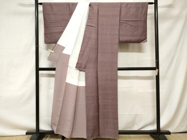 平和屋着物■上質な紬 横段文 正絹 逸品 CAAZ5458ev