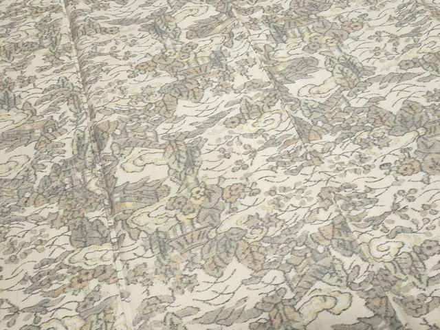 平和屋着物■上質な紬　風景文　正絹　逸品　CAAZ5492ev
