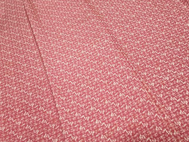 平和屋着物■上質な小紋　人物風景文　正絹　逸品　CAAZ5579ev