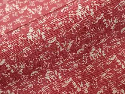 平和屋着物■上質な小紋　人物風景文　正絹　逸品　CAAZ5579ev