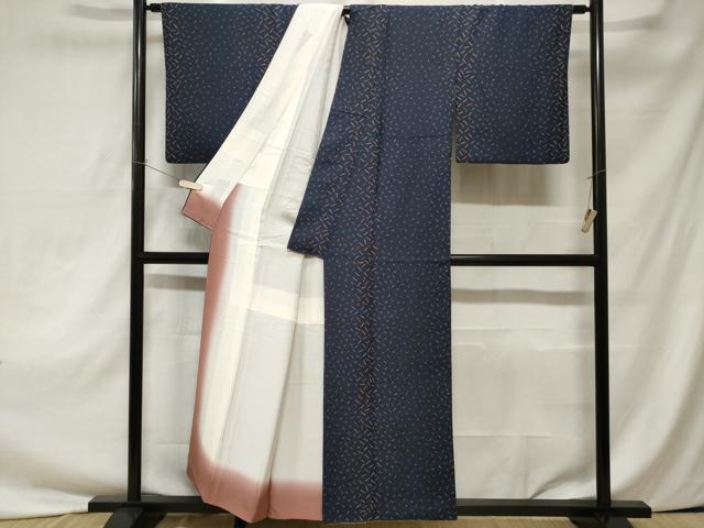 平和屋着物■上質な小紋 幾何学文様 正絹 逸品 CAAZ5724ev