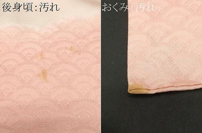 平和屋着物■色留訪問着　総刺繍　冊子花文　青海波文　暈し染め　正絹　逸品　CAAZ5800ev