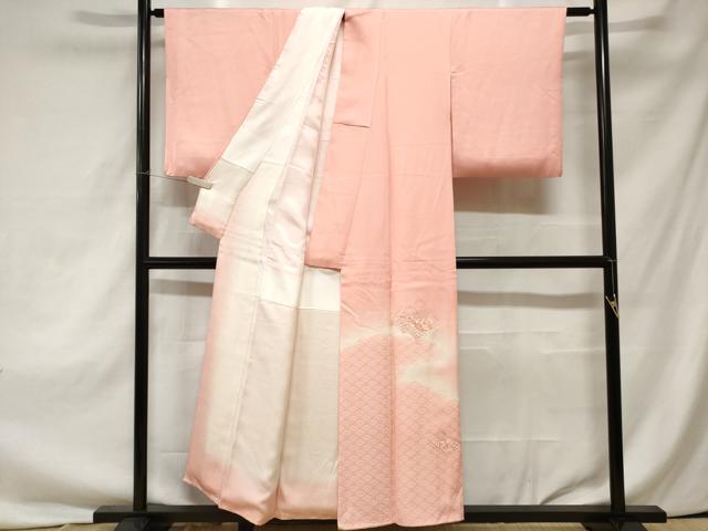 平和屋着物■色留訪問着　総刺繍　冊子花文　青海波文　暈し染め　正絹　逸品　CAAZ5800ev