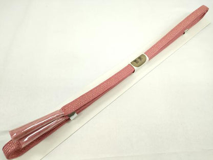平和屋着物●和装小物 帯締め・帯揚げセット 地紙花文 金彩 真朱色 逸品 未使用 CAAZ6042ju