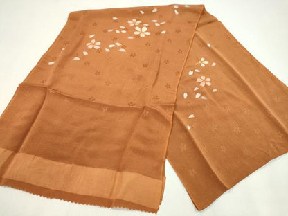 平和屋着物●和装小物 帯締め・帯揚げセット 舞桜文 金彩 逸品 未使用 CAAZ6049ju