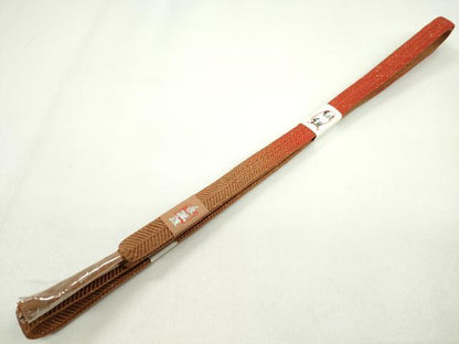 平和屋着物●和装小物 帯締め・帯揚げセット 舞桜文 金彩 逸品 未使用 CAAZ6049ju