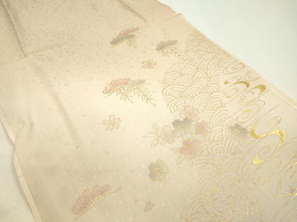 平和屋着物●和装小物　帯締め・帯揚げセット　流水松花文　暈し染め　逸品　未使用　CAAZ6069ju
