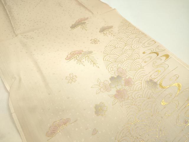 平和屋着物●和装小物　帯締め・帯揚げセット　流水松花文　暈し染め　逸品　未使用　CAAZ6069ju