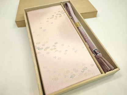 平和屋着物●和装小物 帯締め・帯揚げセット 菊 暈し染め 金糸 逸品 未使用 CAAZ6077ju