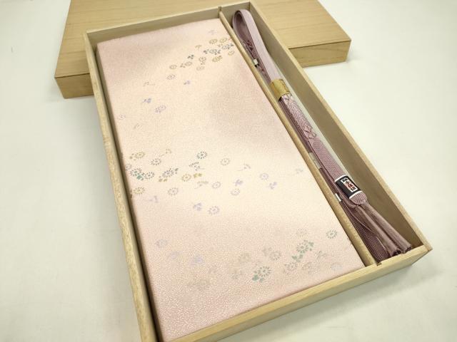 平和屋着物●和装小物 帯締め・帯揚げセット 菊 暈し染め 金糸 逸品 未使用 CAAZ6077ju