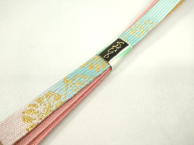 平和屋着物●和装小物 帯締め・帯揚げセット 藤花房 金銀彩 高麗組 逸品 未使用 CAAZ6081ju