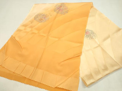 平和屋着物●和装小物 帯締め・帯揚げセット 雪輪草花文 暈し染め 金彩 高麗組 逸品 未使用 CAAZ6085ju