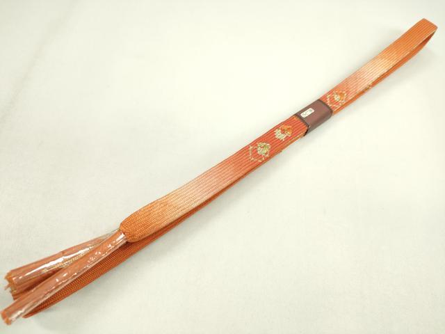 平和屋着物●和装小物 帯締め・帯揚げセット 雪輪草花文 暈し染め 金彩 高麗組 逸品 未使用 CAAZ6085ju