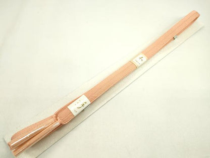 平和屋着物●和装小物 帯締め・帯揚げセット 舞桜文 暈し染め 笹浪組 曙色 逸品 未使用 CAAZ6086ju