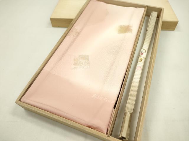 平和屋着物●和装小物 帯締め・帯揚げセット 地紋起こし 破れ色紙流水草花文 暈し染め 丹後ちりめん 高麗組 逸品 未使用CAAZ6087ju