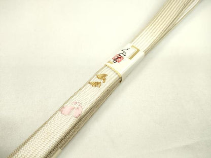 平和屋着物●和装小物 帯締め・帯揚げセット 地紋起こし 破れ色紙流水草花文 暈し染め 丹後ちりめん 高麗組 逸品 未使用CAAZ6087ju