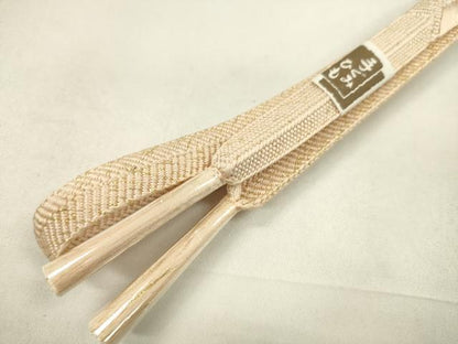 平和屋着物●和装小物 帯締め・帯揚げセット 雲取り草花文 暈し染め 金彩 逸品 未使用 CAAZ6088ju
