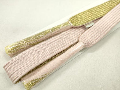 平和屋着物●和装小物 帯締め・帯揚げセット 道長文 高麗組 金糸 逸品 未使用 CAAZ6091ju