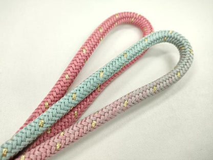平和屋着物●和装小物 帯締め・帯揚げセット 総刺繍 芝草笹花文 金糸 丸組 逸品 未使用 CAAZ6094ju