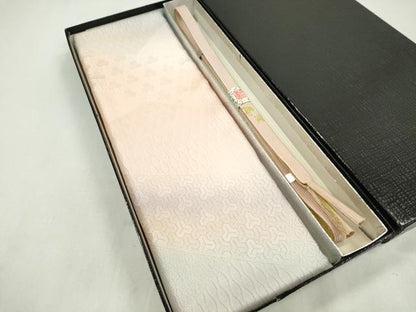 平和屋着物●和装小物　帯締め・帯揚げセット　切嵌吉祥文　暈し染め　高麗組　金糸　逸品　未使用　CAAZ6096ju