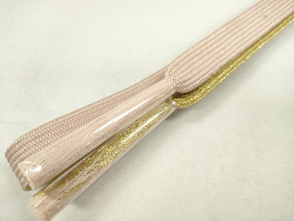 平和屋着物●和装小物　帯締め・帯揚げセット　切嵌吉祥文　暈し染め　高麗組　金糸　逸品　未使用　CAAZ6096ju