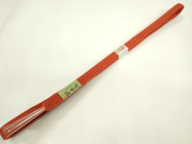 平和屋着物●和装小物 帯締め・帯揚げセット 絞り 蔦の葉文 堅牢染 帯揚げ：樺色 帯締め：緋色 逸品 未使用 CAAZ6097ju