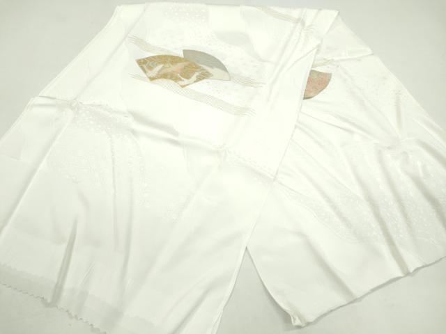 平和屋着物●和装小物 帯締め・帯揚げセット 礼装用 地紙重ね飛鶴流水花文 金銀彩 逸品 未使用 CAAZ6221ju