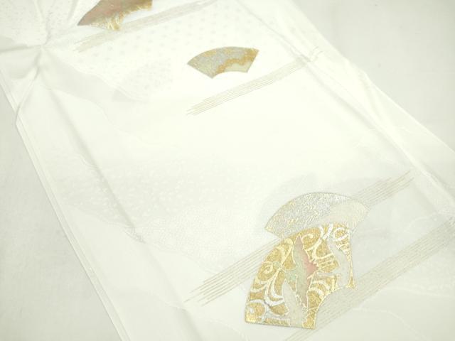 平和屋着物●和装小物 帯締め・帯揚げセット 礼装用 地紙重ね飛鶴流水花文 金銀彩 逸品 未使用 CAAZ6221ju