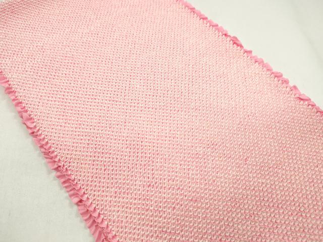 平和屋着物●和装小物　帯締め・帯揚げセット　振袖用　総絞り　ピンク　丸組　逸品　未使用　CAAZ6223ju