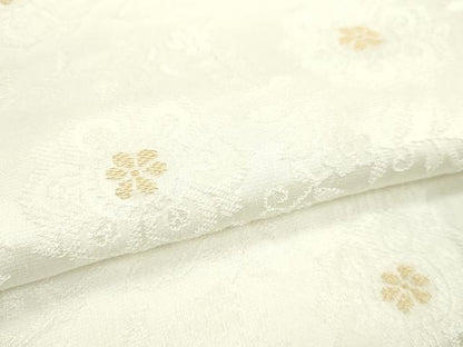 平和屋着物●和装小物 帯締め・帯揚げセット 礼装用 枝花文 純金糸 逸品 未使用 CAAZ6229ju