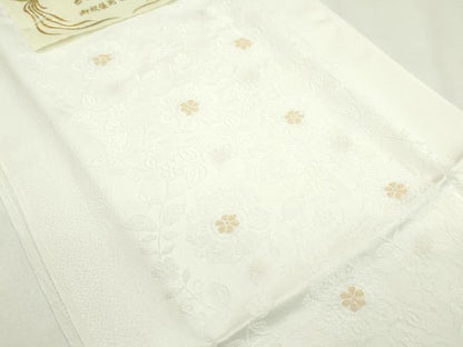 平和屋着物●和装小物 帯締め・帯揚げセット 礼装用 枝花文 純金糸 逸品 未使用 CAAZ6229ju
