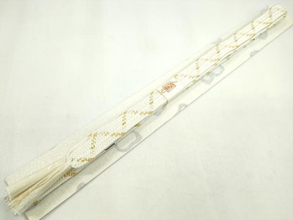 平和屋着物●和装小物 帯締め・帯揚げセット 礼装用 枝花文 純金糸 逸品 未使用 CAAZ6229ju