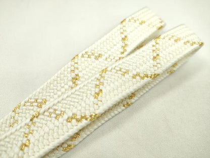 平和屋着物●和装小物 帯締め・帯揚げセット 礼装用 枝花文 純金糸 逸品 未使用 CAAZ6229ju