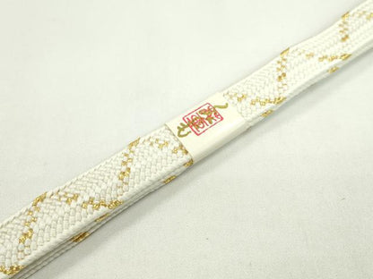 平和屋着物●和装小物 帯締め・帯揚げセット 礼装用 枝花文 純金糸 逸品 未使用 CAAZ6229ju