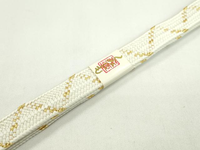平和屋着物●和装小物 帯締め・帯揚げセット 礼装用 枝花文 純金糸 逸品 未使用 CAAZ6229ju