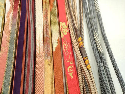 平和屋着物●和装小物 帯締め20本セット 高麗組 丸組 金糸 未使用あり 逸品 CAAZ6254ju