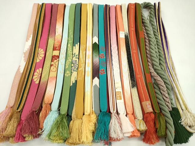 平和屋着物●和装小物 帯締め20本セット 高麗組 笹浪組 奈良組 金糸 未使用あり 逸品 CAAZ6257ju