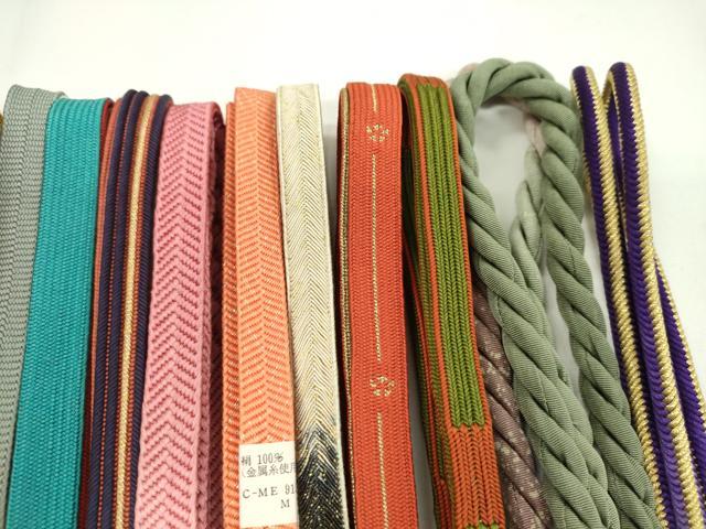 平和屋着物●和装小物 帯締め20本セット 高麗組 笹浪組 奈良組 金糸 未使用あり 逸品 CAAZ6257ju