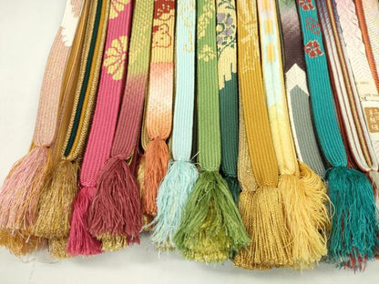 平和屋着物●和装小物 帯締め20本セット 高麗組 笹浪組 奈良組 金糸 未使用あり 逸品 CAAZ6257ju