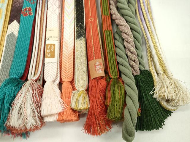 平和屋着物●和装小物 帯締め20本セット 高麗組 笹浪組 奈良組 金糸 未使用あり 逸品 CAAZ6257ju