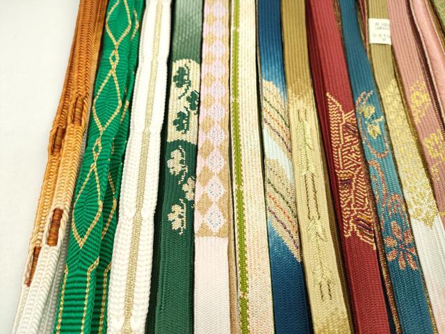 平和屋着物●和装小物 帯締め20本セット 高麗組 礼装用 丸組 金糸 未使用あり 逸品 CAAZ6261ju