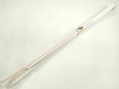 平和屋着物●和装小物　帯締め・帯揚げセット　総絞り　中抜き　斜線文　逸品　未使用　CAAZ6268ju