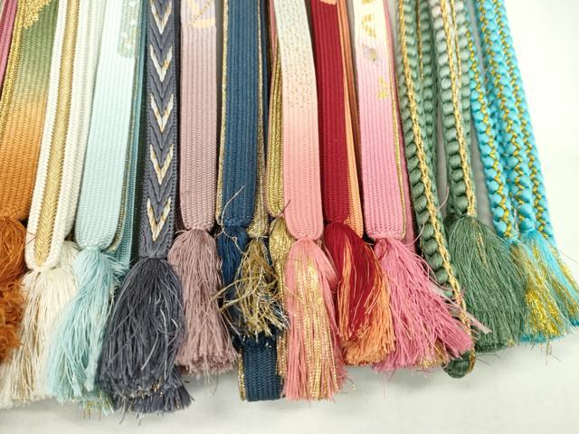 平和屋着物●和装小物 帯締め20本セット 高麗組 丸組 金糸 逸品 CAAZ6283ju