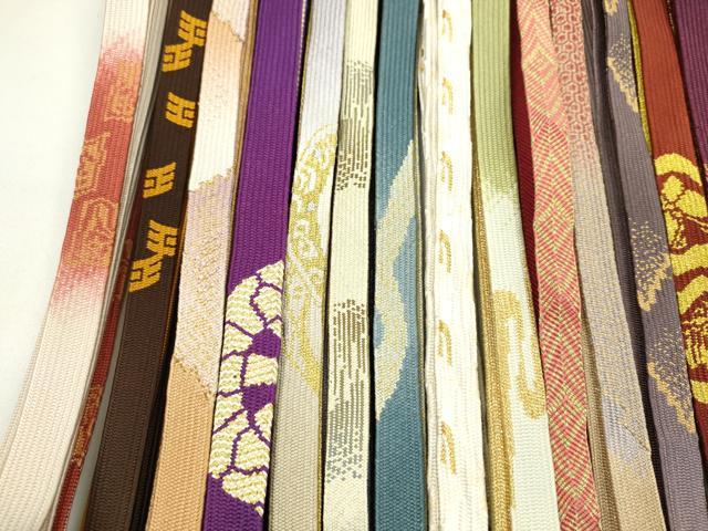 平和屋着物●和装小物　帯締め20本セット　高麗組　変り貝の口組　笹浪組　金糸　長尺あり　未使用あり　逸品　CAAZ6288ju