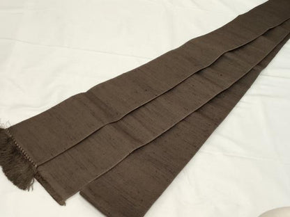 平和屋着物●男性　角帯　紬地　霞文　正絹　逸品　CAAZ6412dy