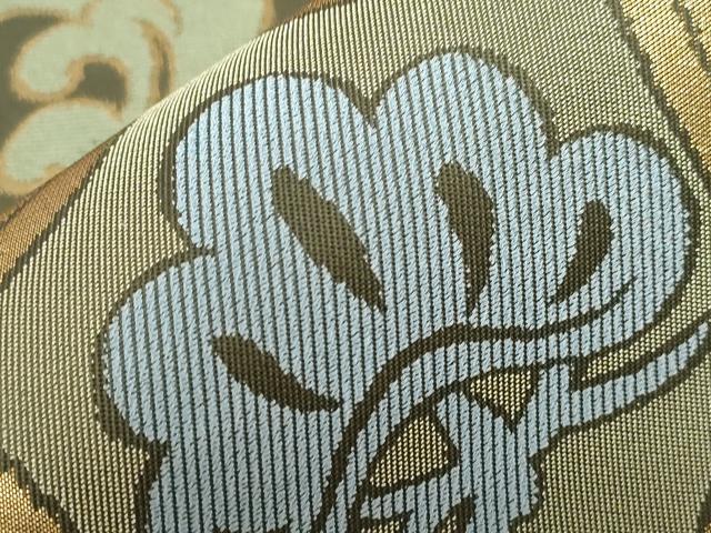 平和屋着物●六通柄袋帯 七宝草花文 金糸 正絹 逸品 CAAZ6431dy