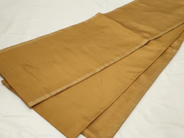 平和屋着物●六通柄袋帯　鹿の子文　金糸　正絹　逸品　CAAZ6441dy
