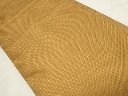 平和屋着物●六通柄袋帯　鹿の子文　金糸　正絹　逸品　CAAZ6441dy