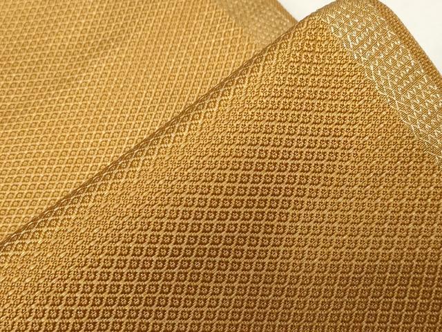 平和屋着物●六通柄袋帯　鹿の子文　金糸　正絹　逸品　CAAZ6441dy
